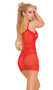 Slip style fishnet mini dress with matching g-string.