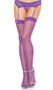 Sheer thigh high stockings - purple