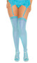 Sheer thigh high stockings - turquoise