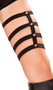 Thigh leg strap garter featuring spiked studs. Pull on style.