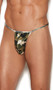 Camouflage G-string pouch with T back.