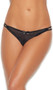 Mesh peek-a-boo panty with eyelash lace and satin bow detail.