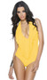 Venice Beach monokini features a plunging neckline with fringe detail and ties behind the neck.