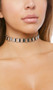 Metal ladder design choker with adjustable lobster clasp closure.