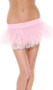 Reversible petticoat has an elastic waist and features four mesh layers, two of each color.