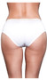 Seamless microfiber brief panty with striped elastic waistband.