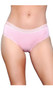 Seamless microfiber brief panty with striped elastic waistband.