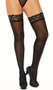 Stay up opaque thigh highs feature a silicone lace top to help keep them in place.