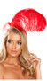 Large feather headband. Headband is covered.