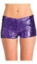 Low rise sequin booty shorts, pull on style.