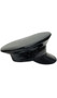 Vinyl dominatrix hat. This is a rigid, non-collapsible, non-adjustable hat.