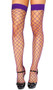 Thigh high open fishnet stockings.