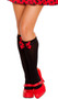 Polka dot bow topper for stockings.