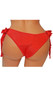 Stretch booty shorts with decorative bows on sides.