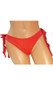 Stretch booty shorts with decorative bows on sides.