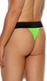 Men's thong with wide contrast elastic waistband.