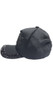 Black baseball style cap with studded black rhinestones saying POLICE, studded brim, and adjustable back hook and loop closure.