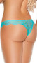 Sheer eyelash lace panty with scalloped trim, satin bow detail, and Brazilian cut back.