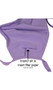 Double layer cotton face mask with adjustable tie straps that go behind the head and neck.