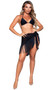 Vania pool cover up asymmetrical skirt features semi-sheer fabric with fringe trim and waist tie closure.
