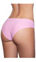 Bikini panty with smooth stretch fabric, seamless edges and cotton lined crotch.