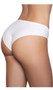 Bikini panty with smooth stretch fabric, seamless edges and cotton lined crotch.