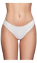Thong panty with smooth, stretch fabric, seamless edges and cotton lined crotch.