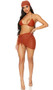 Mesh cover up mini skirt with high waist and adjustable drawstring thigh detail. Pull on style.