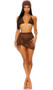 Mesh cover up mini skirt with high waist and adjustable drawstring thigh detail. Pull on style.