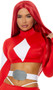 Long red straight wig with center part. Unisex synthetic wig.