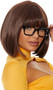 Brown bob style wig with bangs. Unisex synthetic wig.