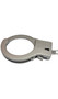 Plastic adjustable toy handcuffs with safety release button. Please note: these do not come with a key, you simply push the release lever down to open the cuffs. Cuffs measure about 3.5" from top to bottom of each cuff, and the inside diameter is about 2" at the standard adjustment. They can be adjusted smaller or larger from there. They measure about 10.5" end to end with the chain fully extended.