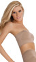 Seamless strapless support bra body shaper with firm compression.