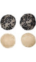 Self adhesive silicone circle shaped nipple covers with lace overlay. Pair. Boxed item.