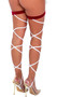 Stretch leg straps with attached velvet garter. 2 per package.