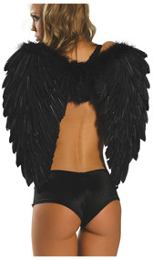Feathered costume wings with marabou trim.