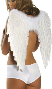 Feathered costume wings with marabou trim.