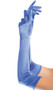 Elbow opera length satin gloves.