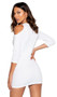 Silly Ghost Dress costume includes cozy mini dress with cold shoulder cutouts, ghost face screen print, and three quarter sleeves. One piece set.