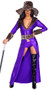 Made of Money Pimp costume includes long maxi coat featuring shimmer iridescent fabric, leopard print faux fur collar and cuffs, plunging V neckline, open front and front zipper closure. Matching belt with faux buckle and hook and loop closure also included. Metallic mini shorts and oversized faux fur hat also included. Four piece set.