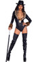 Sugar Mama Pimp costume includes long sleeve faux leather bodysuit with leopard print faux fur collar and cuffs, plunging V neckline and front zipper closure. One piece set.