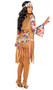 Playboy Groovy Babe costume includes bodysuit with Playboy Magazine cover print, long bell sleeves and deep V neckline. Faux suede vest with long fringe detail and floral headpiece also included. Three piece set.