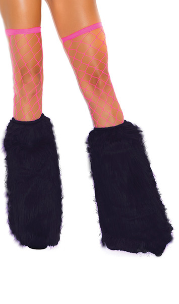 Furry boot covers.