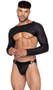 Master Jockstrap features a perforated spandex fabric, contoured pouch, and hook and ring closure sides.
