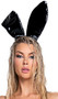 Vinyl bunny ears headband with inside wires for posable ears.