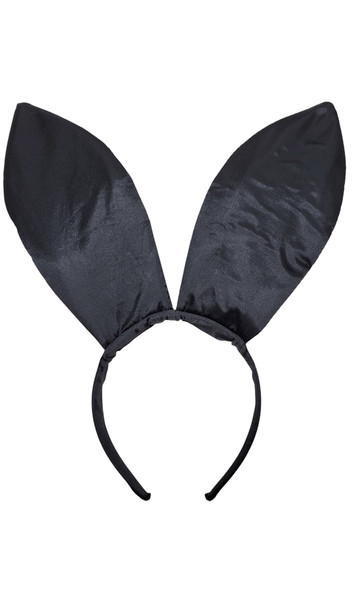 Satin bunny ears headband with inside wires for posable ears.