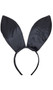 Satin bunny ears headband with inside wires for posable ears.