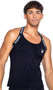 Playboy tank features ultra soft modal fabric, Playboy bunny bowtie logo, elastic strap with logo print, and racer back cut.