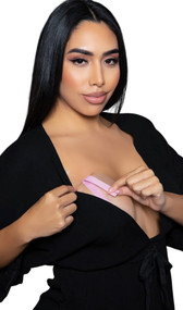 Clear self-adhesive breast lift tape.