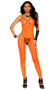 Footless crochet bodystocking with lace and striped pothole design, wide shoulder straps, open crotch, scoop neck and back.